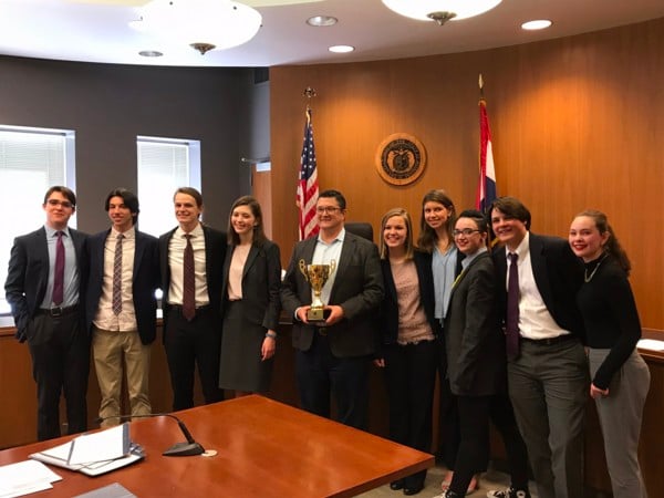 Kirkwood High School (STL) won second place at the State Championship of the Missouri High School Mock Trial Competition