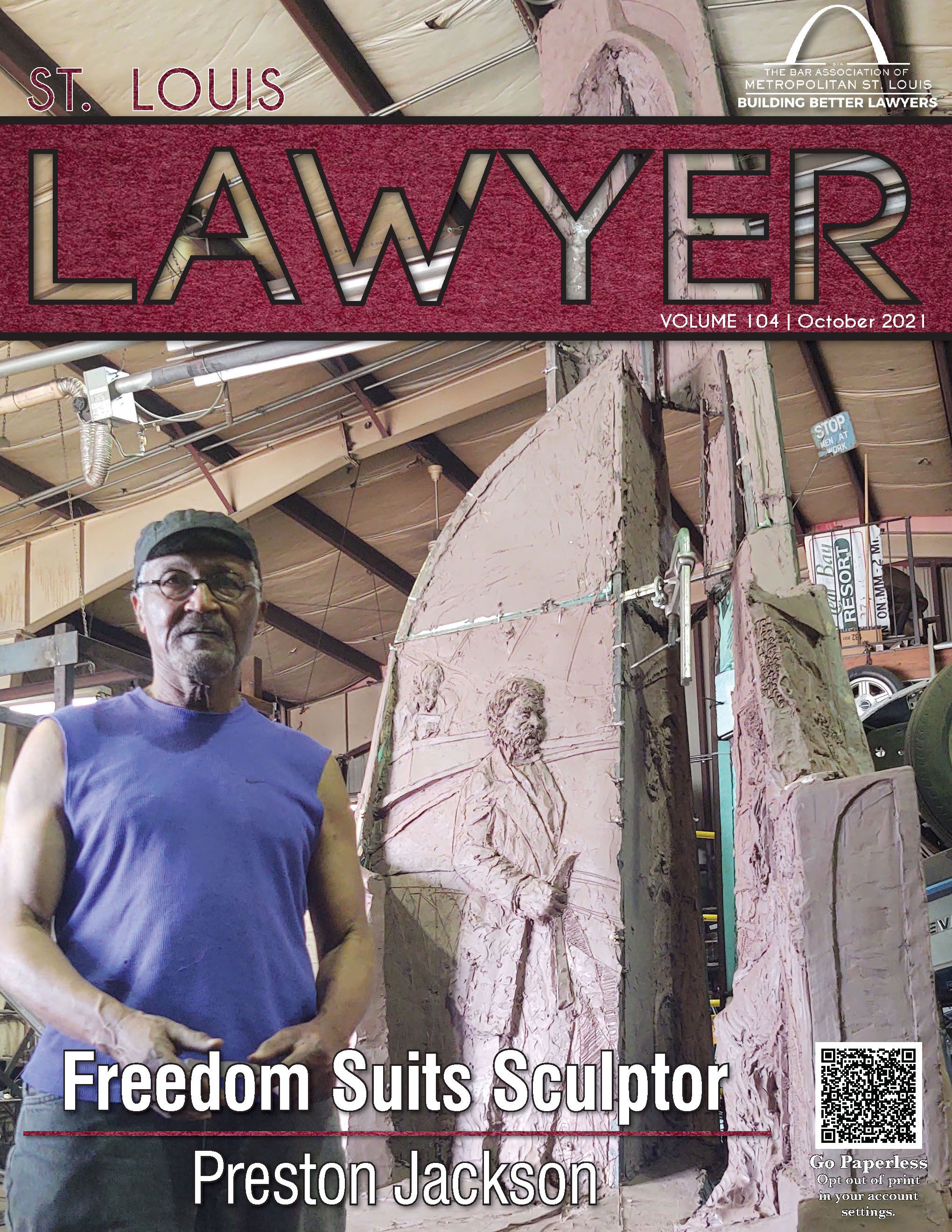 Cover photo of the August 2021 issue of the St. Louis Lawyer magazine