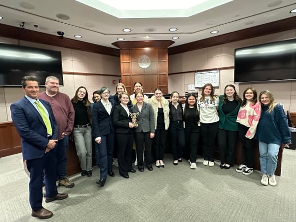 Nerinx Hall (STL) won second place at the State Championship of the Missouri High School Mock Trial Competition